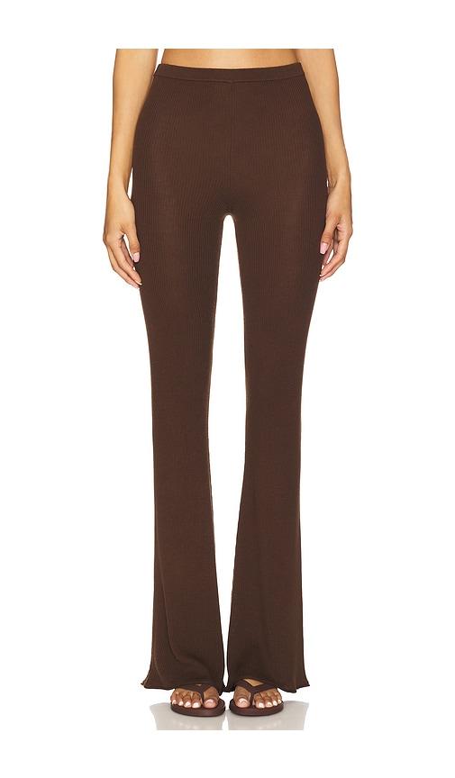 eaves bailee rib pant in chocolate.