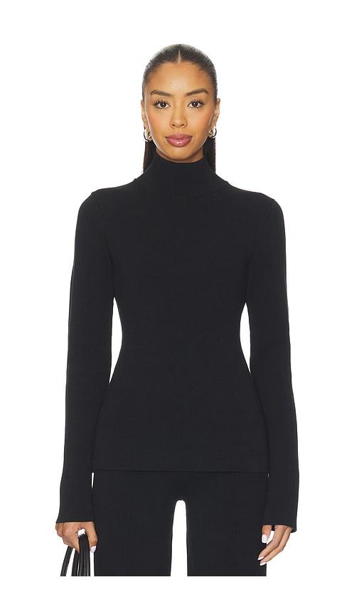 eaves clairice knit turtleneck in black.