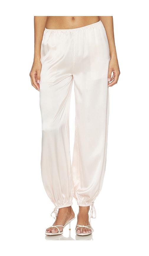 eaves dara silk pant in blush.