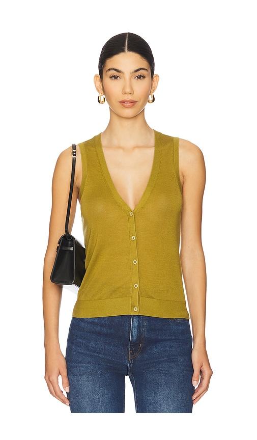 eaves dene vest in olive.
