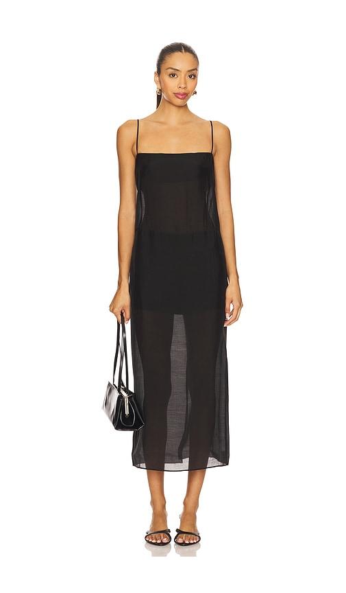 eaves ettore maxi dress in black.