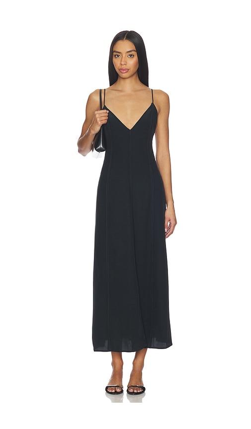 eaves imani maxi dress in black.