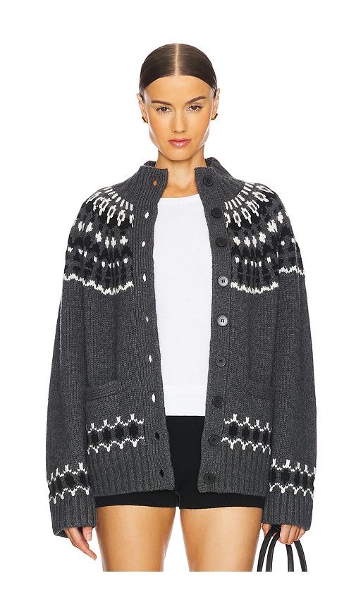 eaves jen fair isle cardigan in grey.