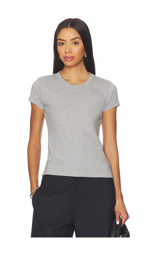 eaves lene baby tee in grey.