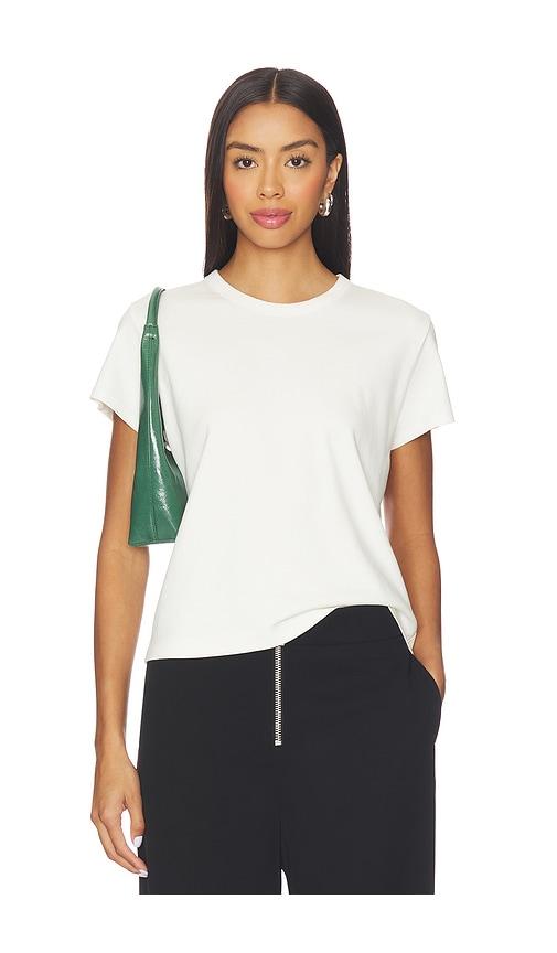 eaves lene boxy tee in white.