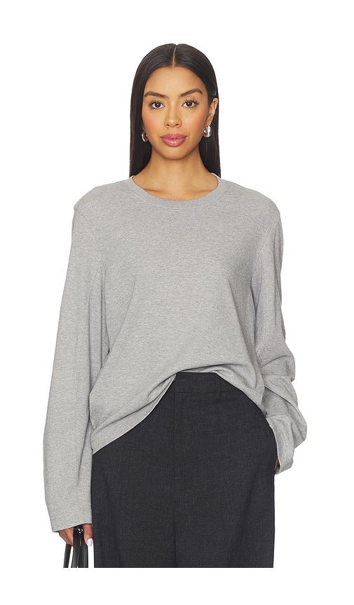 eaves lene easy long sleeve tee in grey.