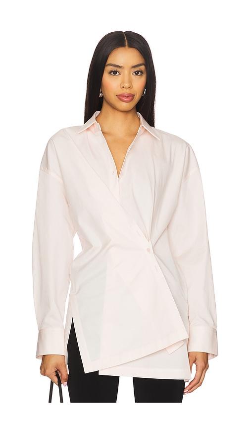 eaves lo reworked shirt in blush.