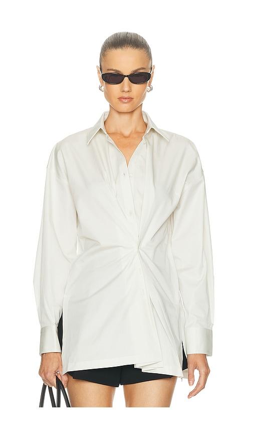 eaves lo reworked shirt in white.
