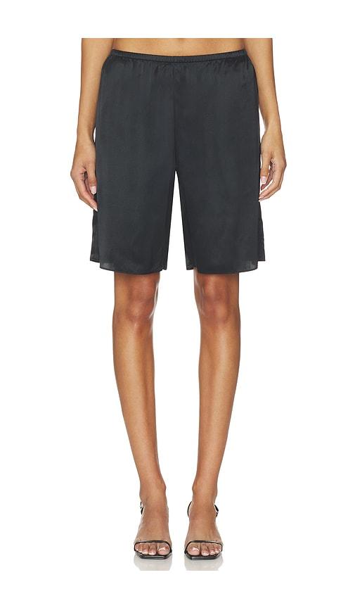eaves loretta silk short in black.