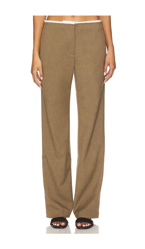 eaves lyla decon trouser in olive.