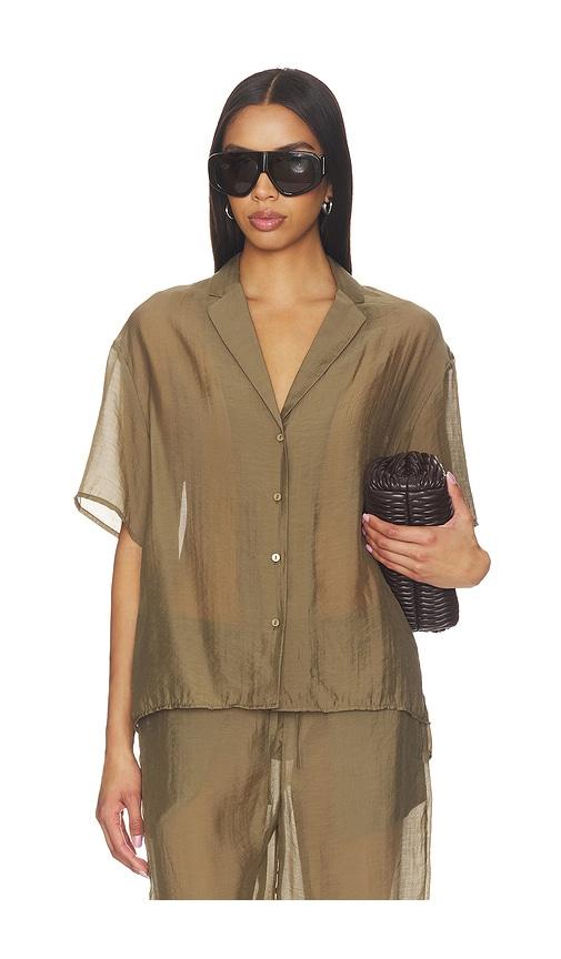 eaves manon shirt in olive.