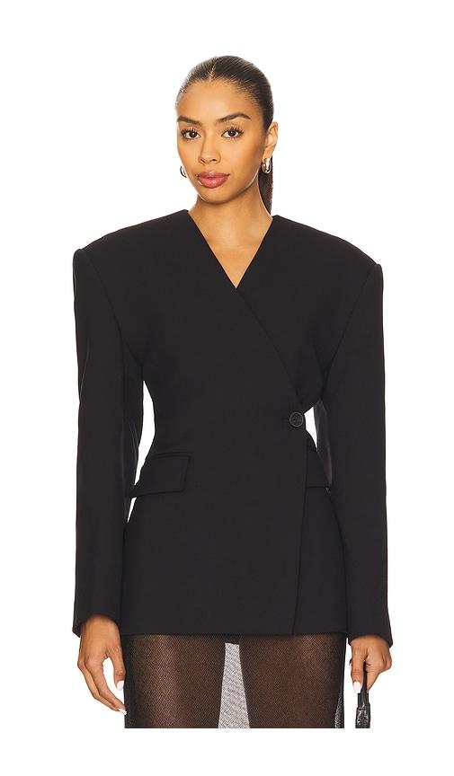eaves naama blazer in black.