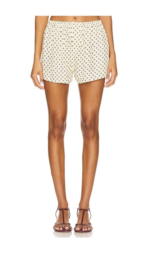 eaves paola short in lemon.