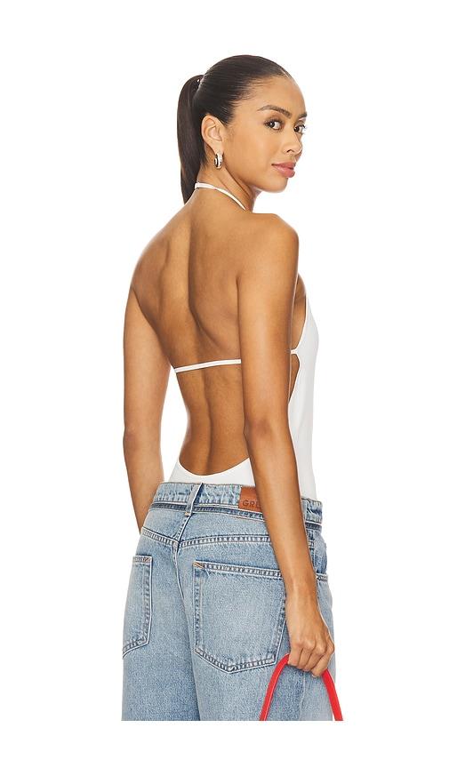 eaves rey bodysuit in white.