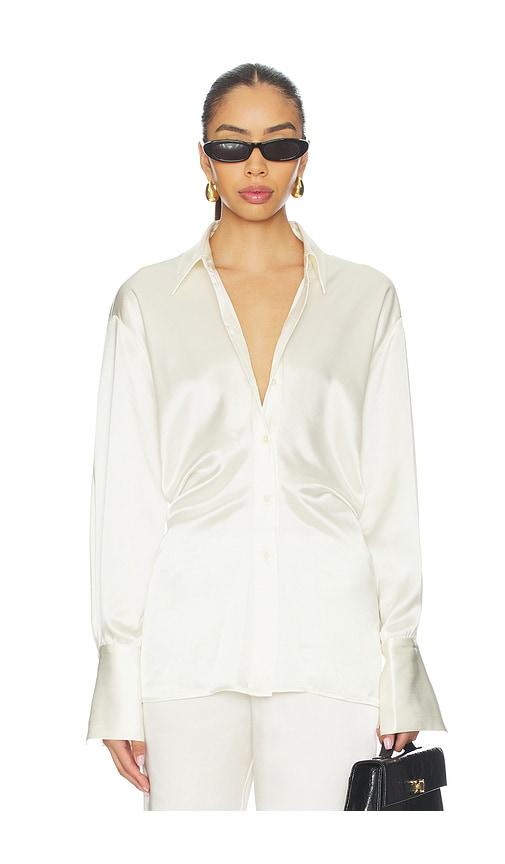 eaves sigrun slouch waist blouse in ivory.