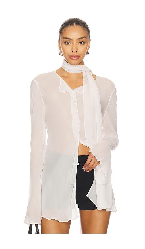 eaves via blouse in ivory.