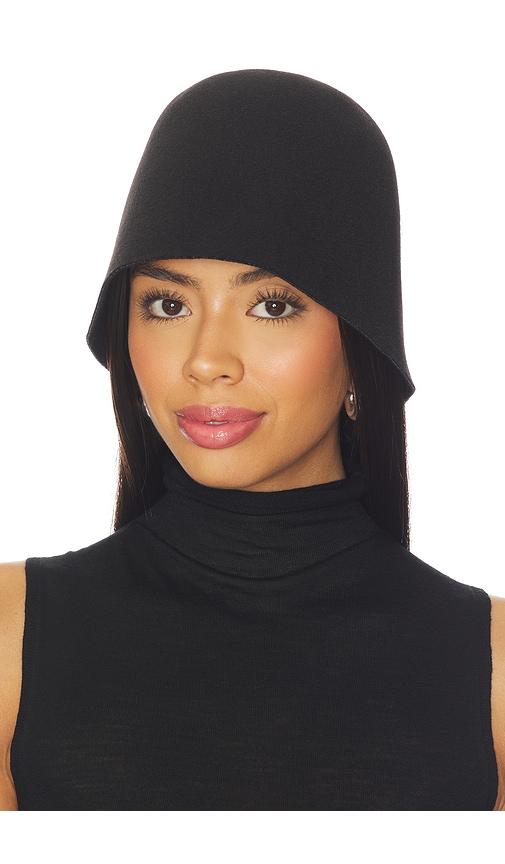 eaves winston felted wool hat in black.