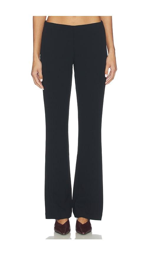 eaves x coco auda polished crepe pant in black.