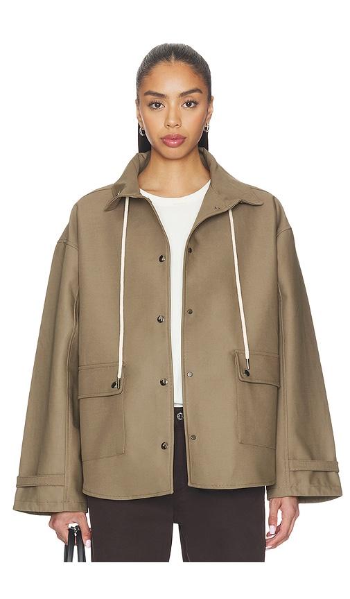 eaves x jasmine tookes cara jacket in brown.