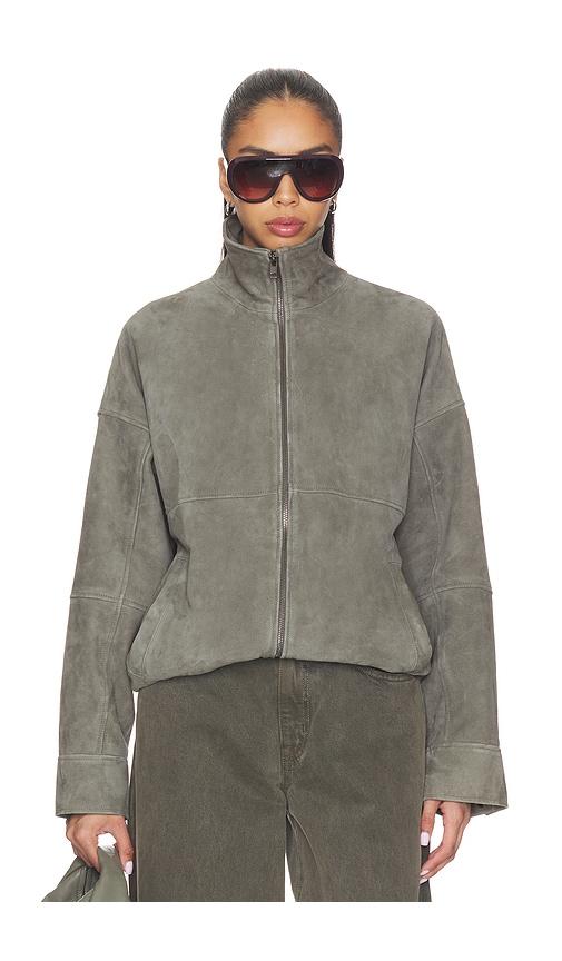 eaves x jasmine tookes cori jacket in olive.