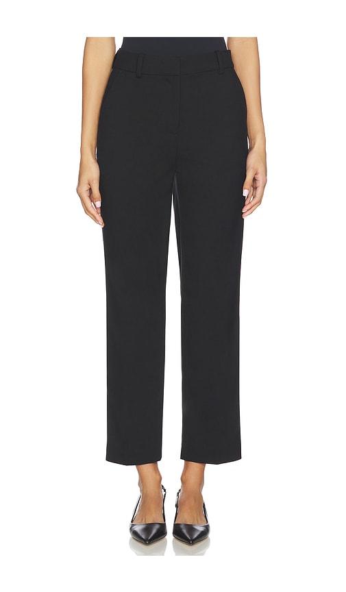 eaves x jasmine tookes jodi classic suiting cropped pant in black.