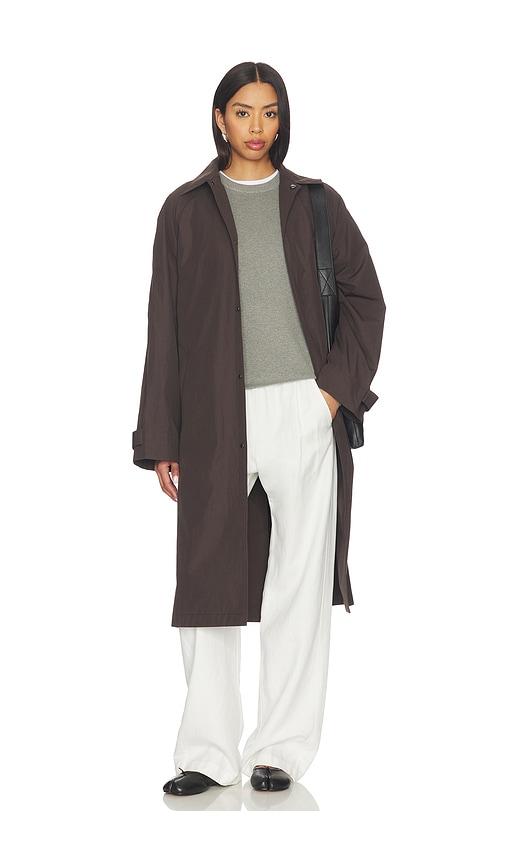eaves x jasmine tookes kenzie trench coat in taupe.