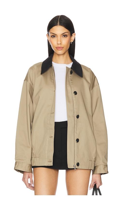 eaves yuna jacket in beige.