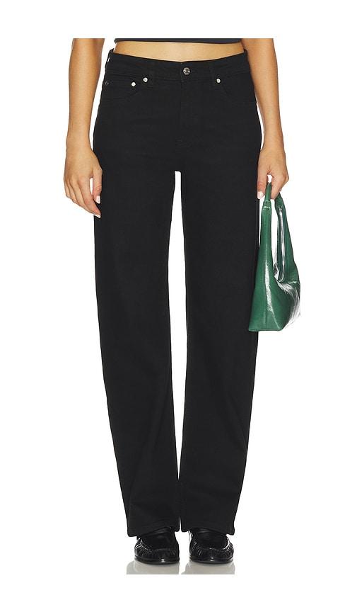 eb denim alida loose bowed jean in black.