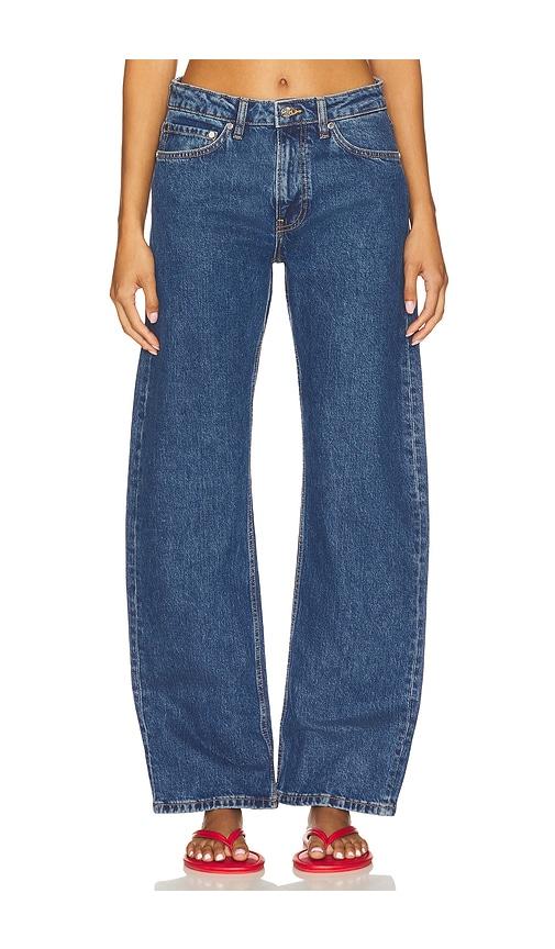 eb denim alida loose bowed jean in blue.