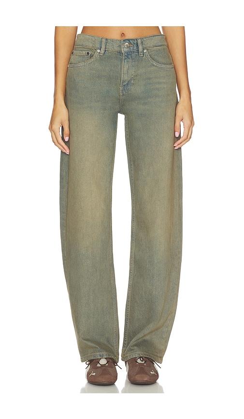 eb denim alida loose bowed jean in blue.