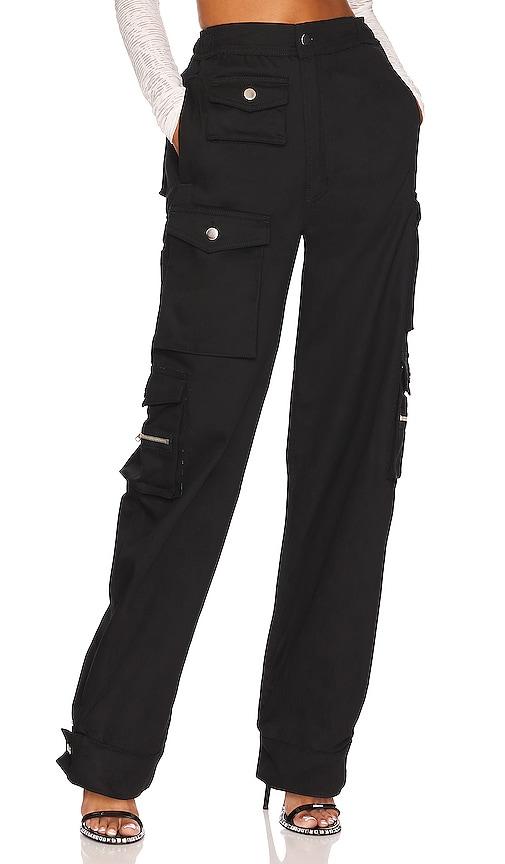 eb denim cargo pants in black.