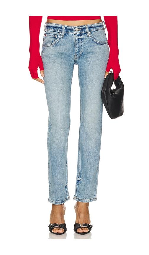 eb denim lola slim cigarette jeans in blue.