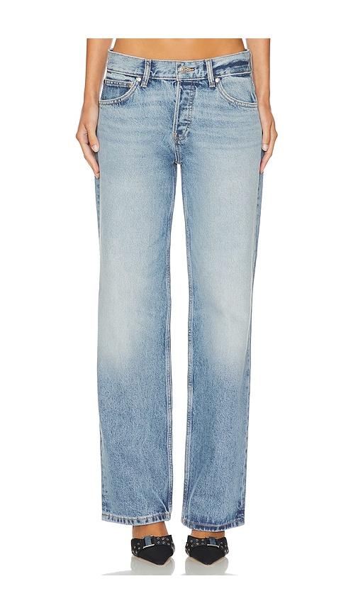 eb denim low rise baggy jeans in denim-light.