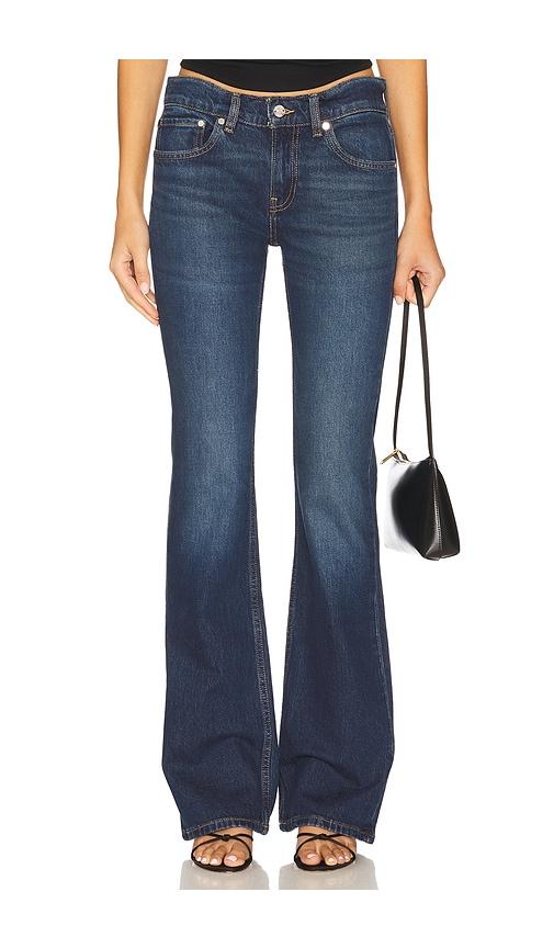 eb denim maria mid rise bootcut jean in blue.