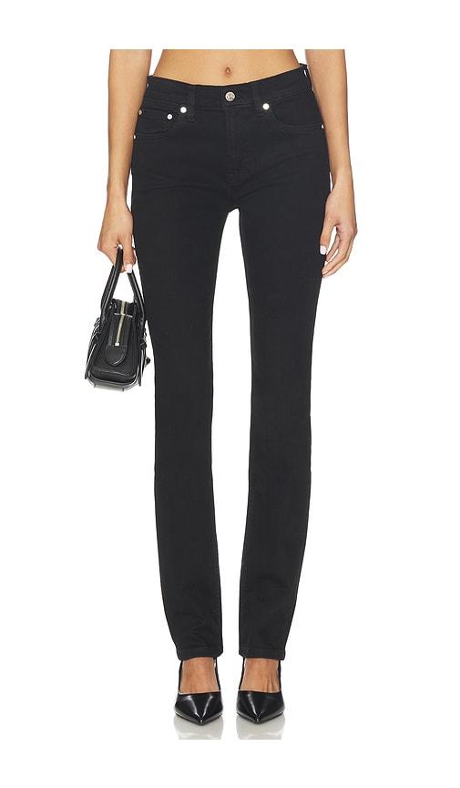 eb denim moss mid rise skinny in black.