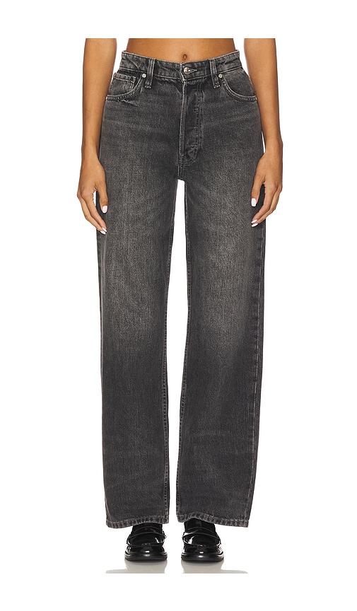 eb denim sofia high rise relaxed jean in black.