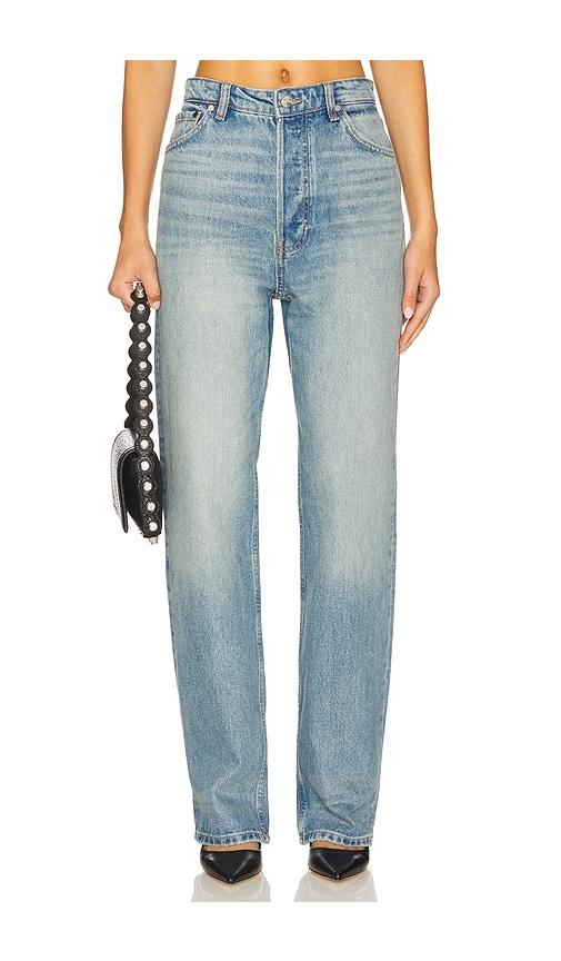 eb denim sofia high rise relaxed jean in blue.