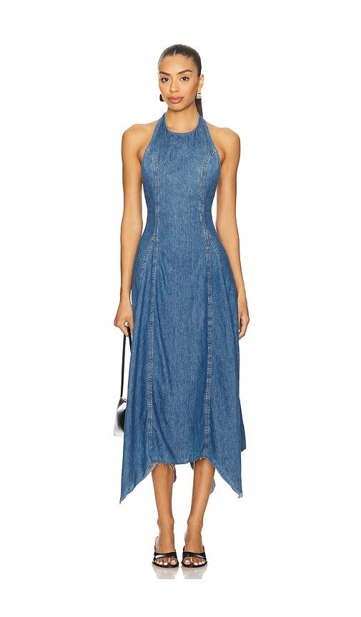 eb denim stella dress in blue.
