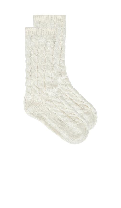 eberjey cozy sock in ivory.