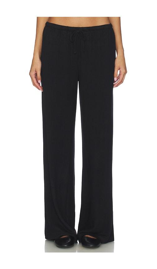 eberjey cozy time pant in black.
