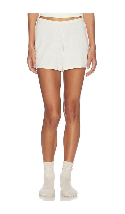 eberjey fine gauge short in beige.
