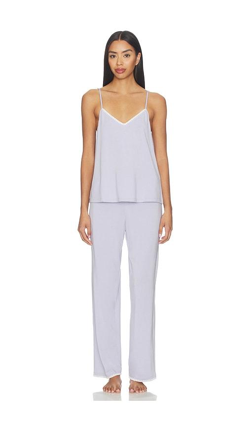 eberjey frida pajama set in lavender.
