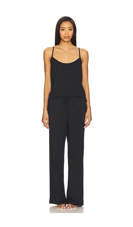 eberjey gisele cami & pant pj set in black.