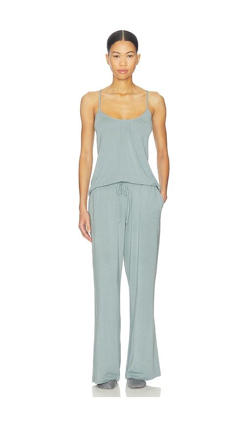 eberjey gisele cami & pant pj set in green.