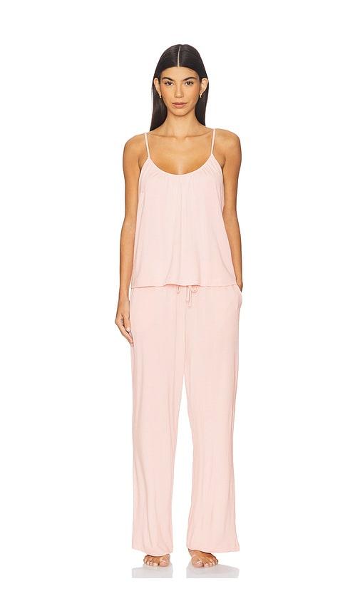 eberjey gisele cami & pant pj set in pink.