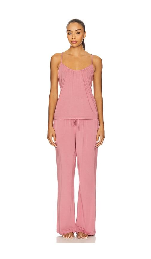 eberjey gisele cami & pant pj set in pink.
