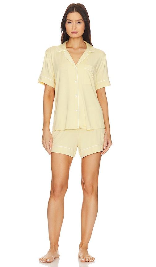 eberjey gisele relaxed pj set in yellow.