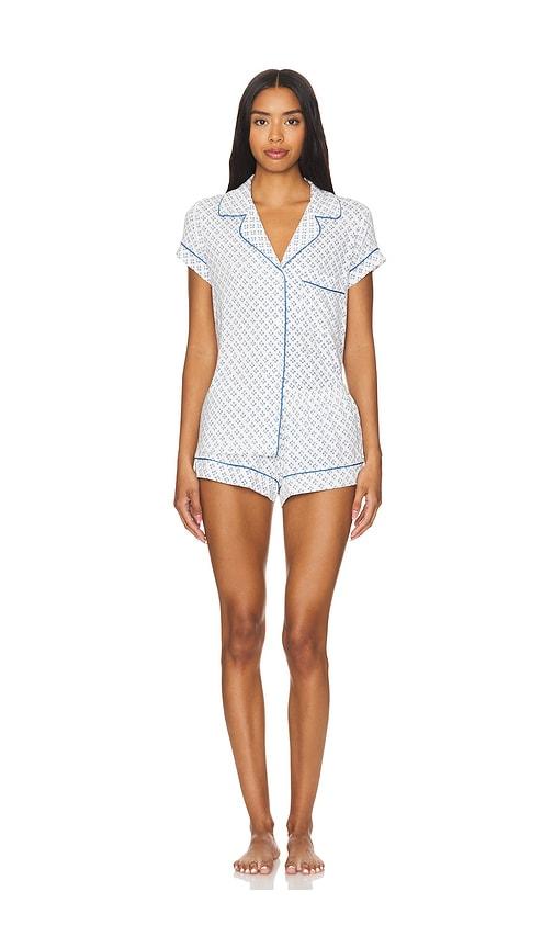 eberjey gisele shortie pj set in ivory.