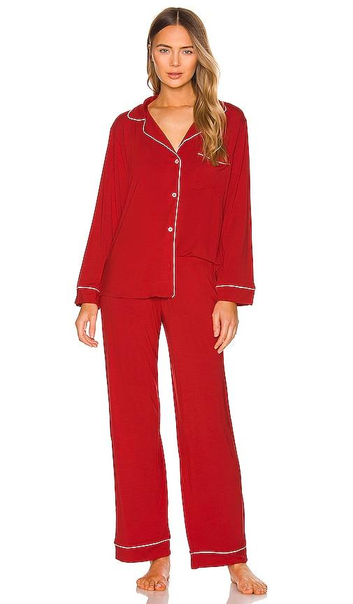 eberjey gisele the long pj set in red.