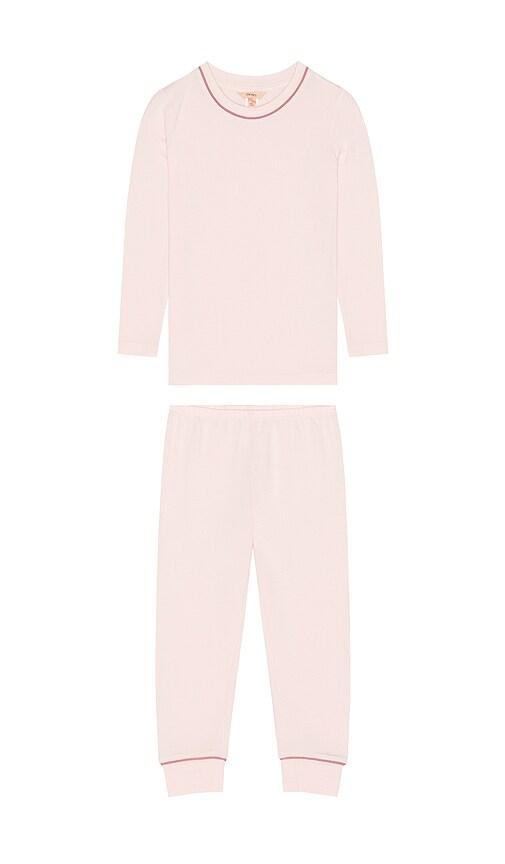 eberjey kids printed long pj in pink.